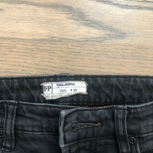 Free People Black Straight Leg Jeans - Picture 5 of 5